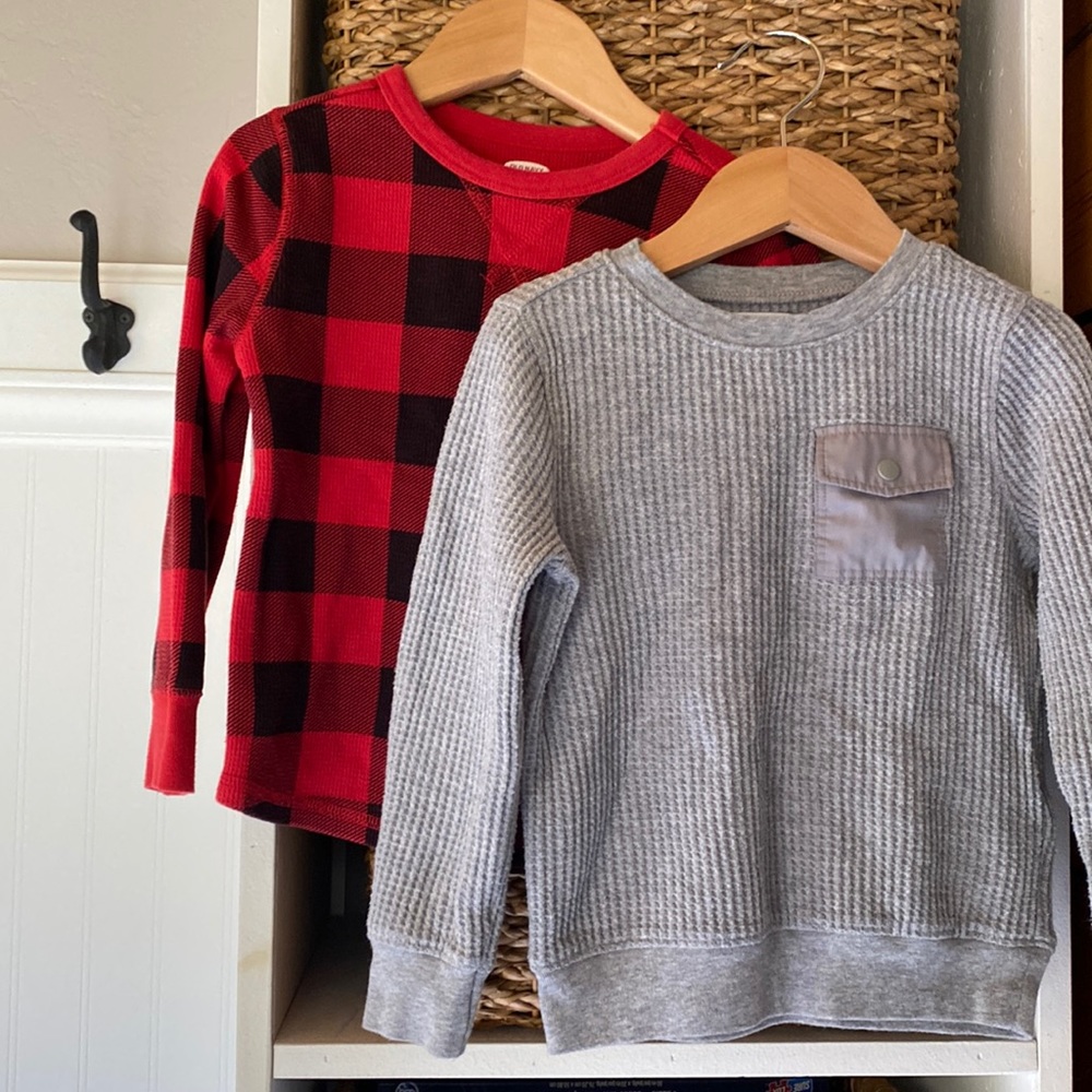 Old Navy Boys 4t Thermal Shirt Bundle Lot